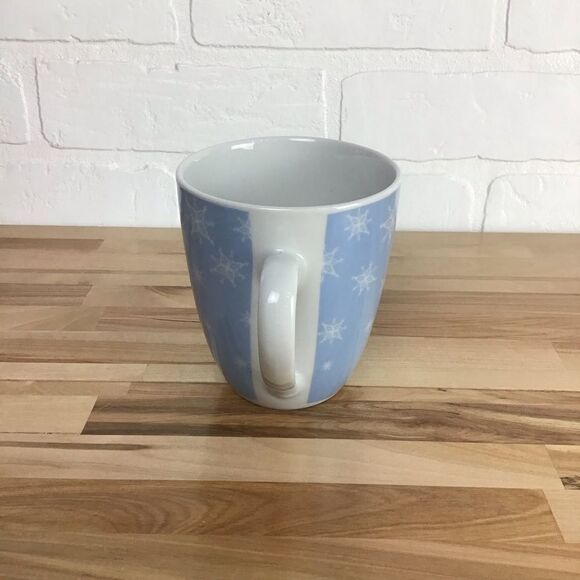 Gibson USA soft Blue Snowflake Ceramic Mug Winter Coffee Cup Collectible cozy - Picture 4 of 10